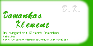 domonkos klement business card